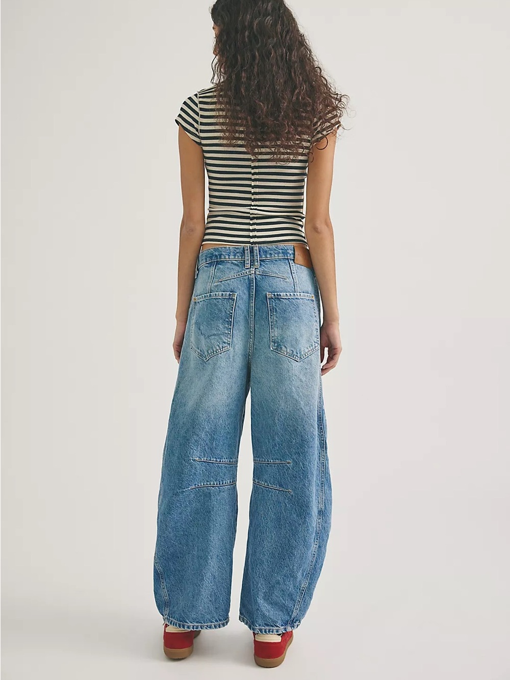 NWT FREE PEOPLE Good Luck Mid Rise Barrel Jeans! - Picture 4 of 11